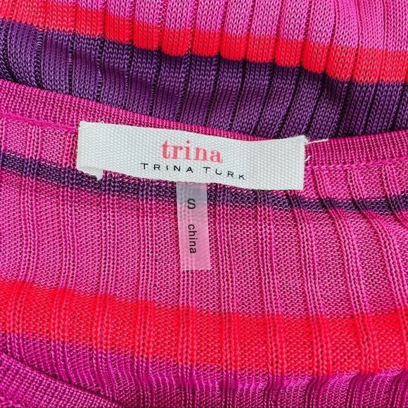 Trina Turk Striped Short Sleeve Dress - Picture 6 of 10